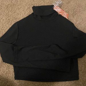 cropped turtle neck